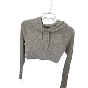 Women's Gymshark SLOUNGE CROPPED HOODIE XS Khaki Green Comfy